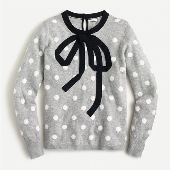 J. Crew Sweaters - J.Crew Cashmere crewneck sweater with bow-AQ379